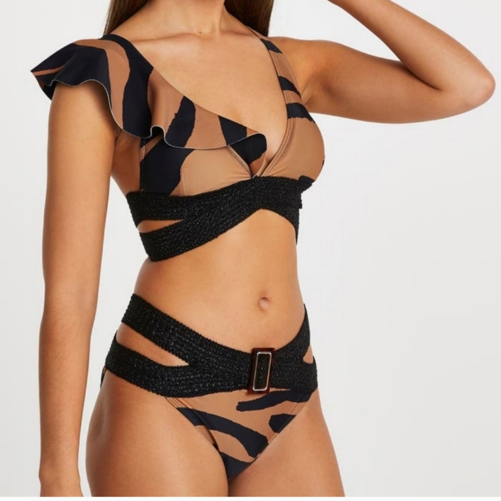 River island animal bikini bottom